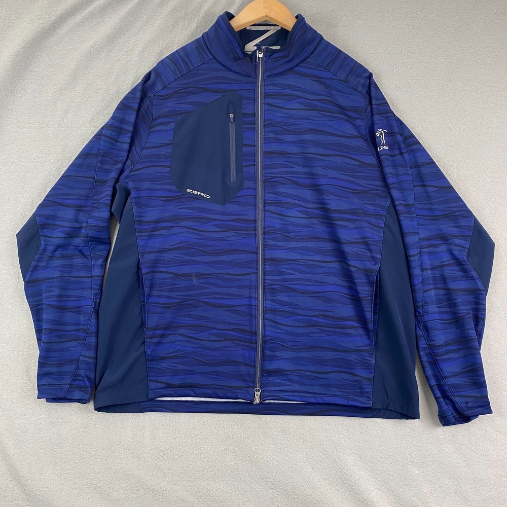 Zero Restriction Mens jacket XL Full Zip Blue Golf Performance Lightweight